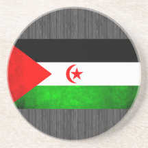Contraste colorido SahrawiFlag Posavaso Para Bebida