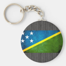 Contraste colorido Solomon IslanderFlag Llaveros