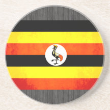 Contraste colorido UgandanFlag Posavaso Para Bebida
