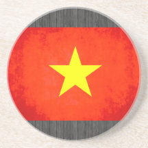 Contraste colorido VietnameseFlag Posavasos Personalizados