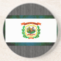 Contraste colorido VirginianFlag del oeste Posavasos Cerveza