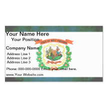 Contraste colorido VirginianFlag del oeste Tarjetas De Visita