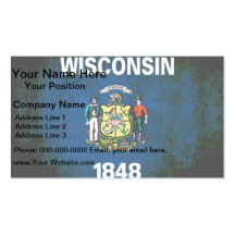 Contraste colorido WisconsiniteFlag Plantillas De Tarjeta De Negocio