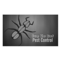 Control de parásito, tarjeta de visita de los inse