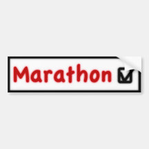 control del maratón etiqueta de parachoque