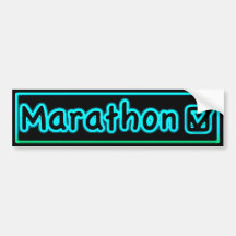 control del maratón etiqueta de parachoque