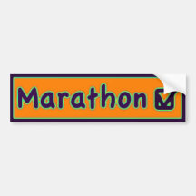 control del maratón pegatina de parachoque