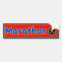 control del maratón pegatina de parachoque