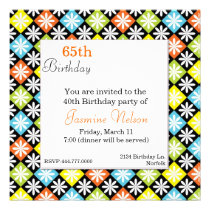 Controles e invitación del cumpleaños de las flore invitaciones