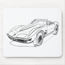Conv 1970 de Chevy Vette Alfombrillas De Ratones