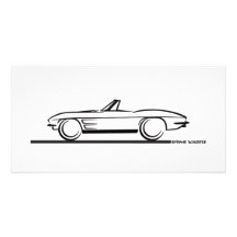 Convertible 1963 del Corvette Plantilla Para Tarjeta De Foto