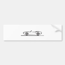 Convertible 1968 de Pontiac Firebird Pegatina De Parachoque
