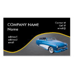 Convertible azul retro tarjetas de negocios