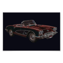 convertible de Chevrolet Corvette de los años 50 Foto