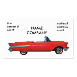 convertible rojo clásico tarjeta de visita