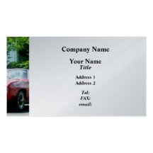 Convertible rojo de Firebird - platino Plantillas De Tarjeta De Negocio