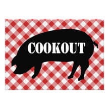 Cookout a cuadros de la tela del cerdo Silo, rojo  Anuncios