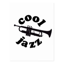 cool jazz. trumpet wenskaart