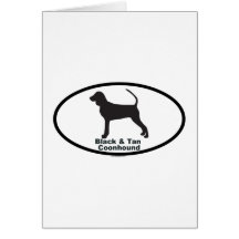 Coonhound negro y del moreno tarjetas