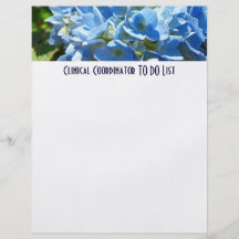 Coordinador clínico PARA HACER los Hydrangeas de p Tarjeton