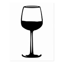 Copa de vino tarjetas postales