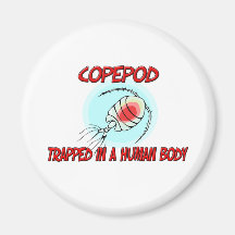 Copepod atrapado en un cuerpo humano imanes  