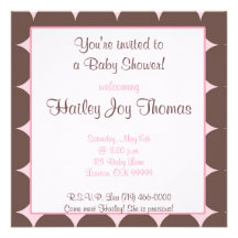 copia brownpinkbaby, le invitan a un bebé Sh… Invitación Personalizada