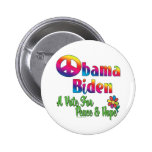 Copia de la esperanza 2008 de la paz de Obama Bide Pins
