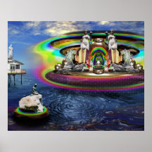 Copia de UFOTableWomanONthe RockTable2, tammenga d Poster