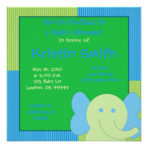 ¡copia del elefante, le invitan a una fiesta de bi invitación personalizada