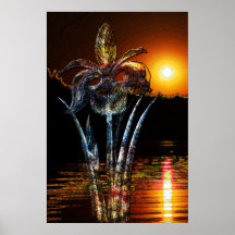 Copia del iris de Techno Poster