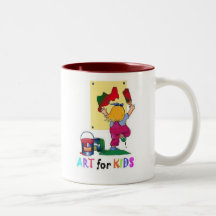 copia del niño de la pintura taza de café