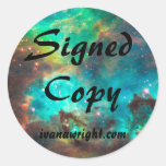Copia firmada Fi de Sci con los pegatinas del URL