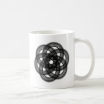 Copo de nieve blanco y negro tazas