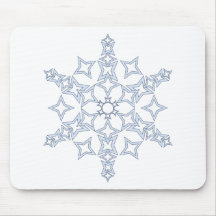Copo de nieve cristalino alfombrillas de raton