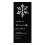 Copo de nieve cristalino (negro) invitacion personalizada