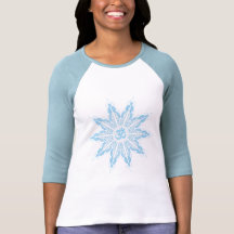 Copo de nieve de OM en camiseta de la manga de rag