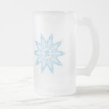 "Copo de nieve de OM" en la taza del vidrio esmeri
