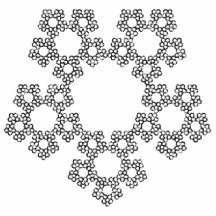 Copo de nieve de Sierpinski - polo bordado