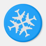 Copo de nieve del aeroplano imán para frigorífico