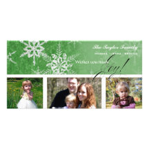 Copo de nieve del damasco del navidad - tarjeta ve tarjetas personales con fotos