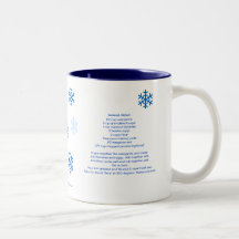 Copo de nieve del navidad del pan de plátano tazas