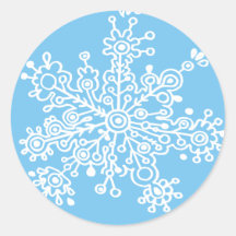 Copo de nieve (en azul) pegatinas  
