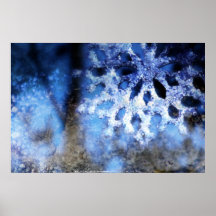 copo de nieve en el azul 8 poster