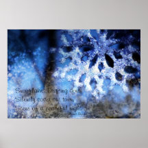 copo de nieve en el azul 8 y el haiku poster