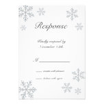Copo de nieve RSVP del invierno Comunicado Personalizado