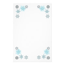 Copos de nieve adornados papelería personalizada