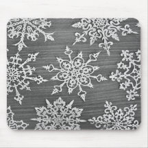 Copos de nieve alfombrilla de raton