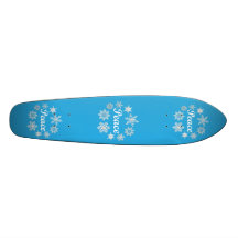 Copos de nieve azules de la paz tabla de skate