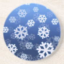Copos de nieve azules posavasos para bebidas
